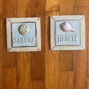 Coastal Wall Decor Set - Beige and Tan